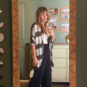 Cotton/Rayon Boho tie dye dark green kimono m/l